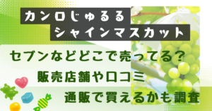 ｶﾝﾛじゅるるｾﾌﾞﾝなどどこで買える？販売店舗や口ｺﾐ通販で買えるかも調査